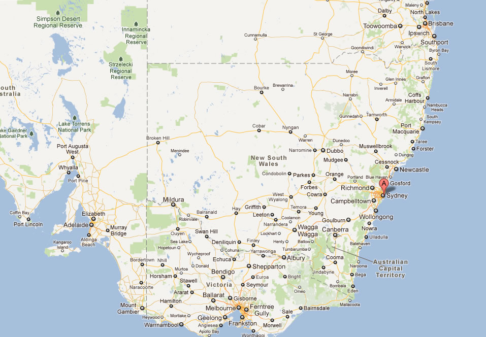 karte von sydney australisch